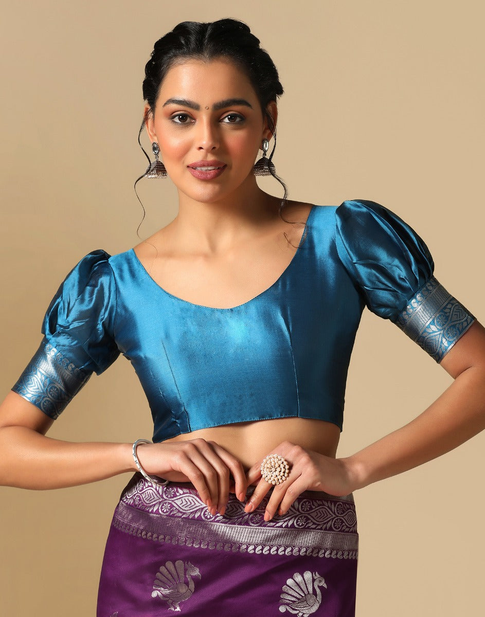 Purple Banarasi Silk Saree | Sudathi