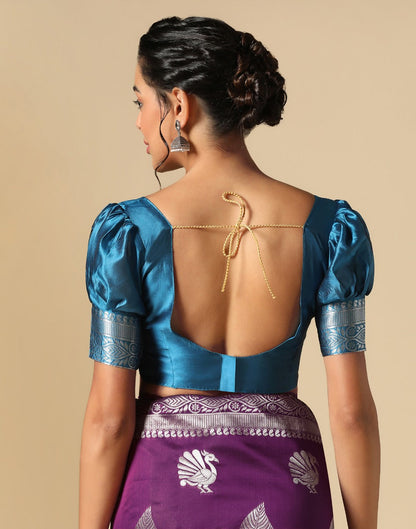 Purple Banarasi Silk Saree | Sudathi