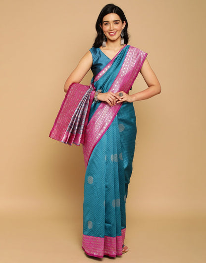 Blue Banarasi Silk Saree | Sudathi