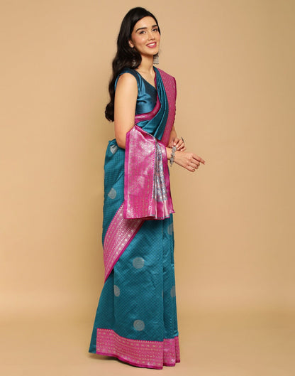 Blue Banarasi Silk Saree | Sudathi