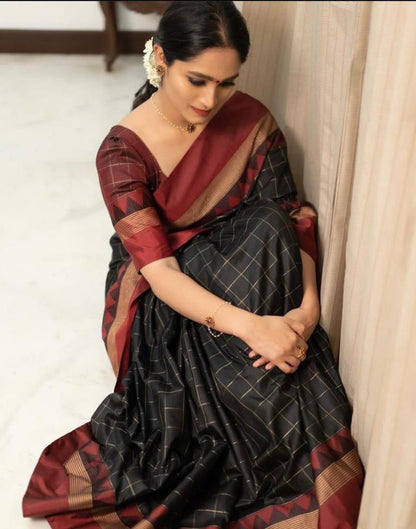 Black Silk Saree | Sudathi