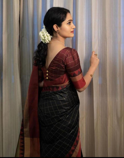 Black Silk Saree | Sudathi