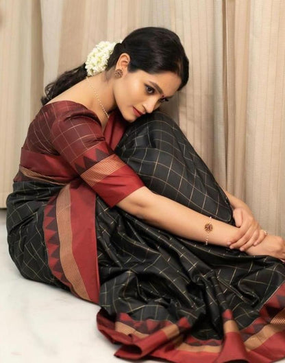 Black Silk Saree | Sudathi