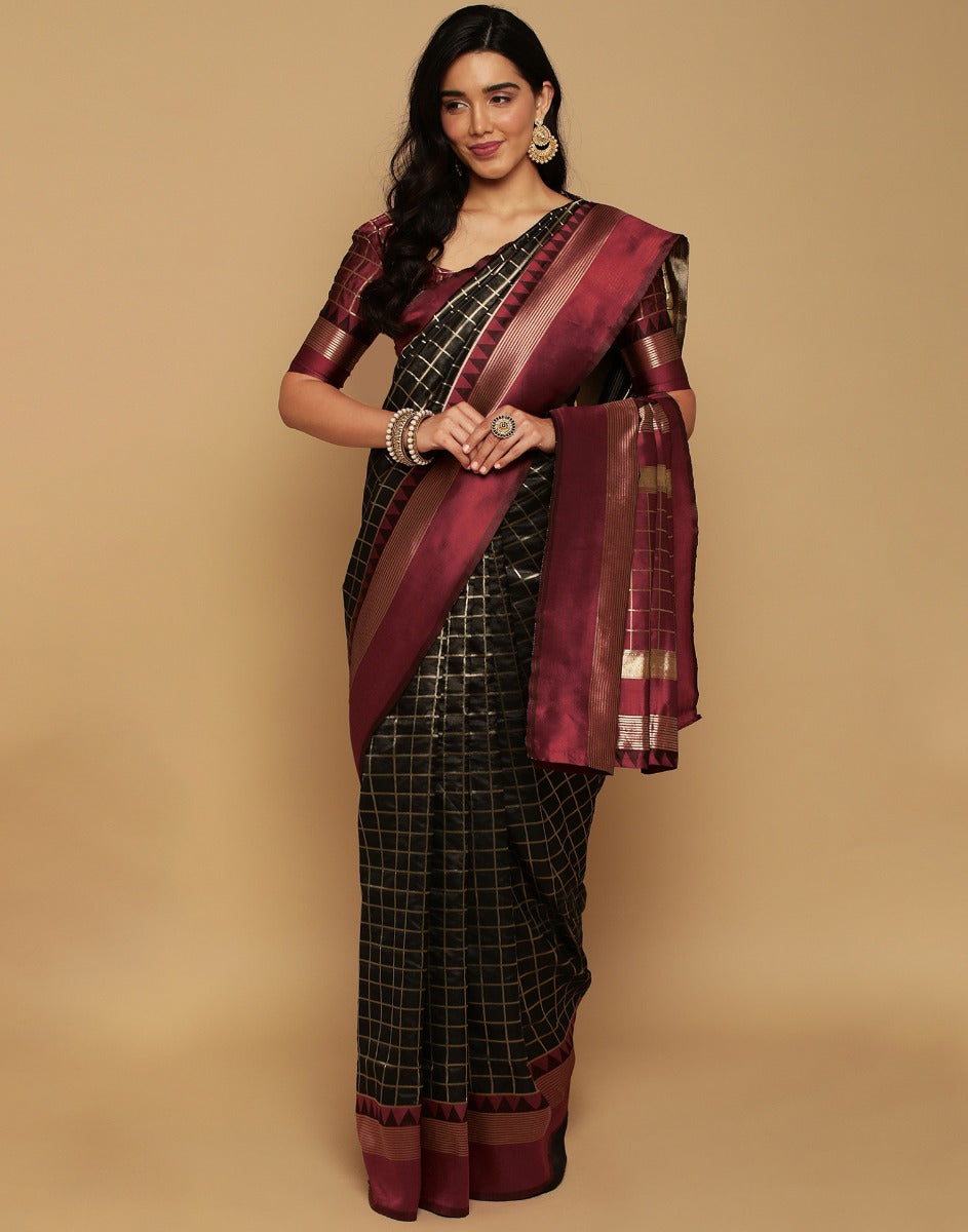 Black Silk Saree | Sudathi