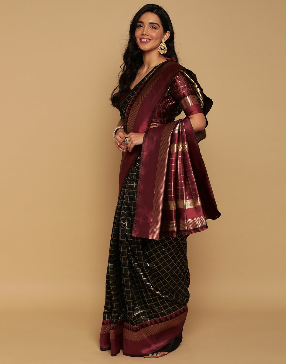 Black Silk Saree | Sudathi