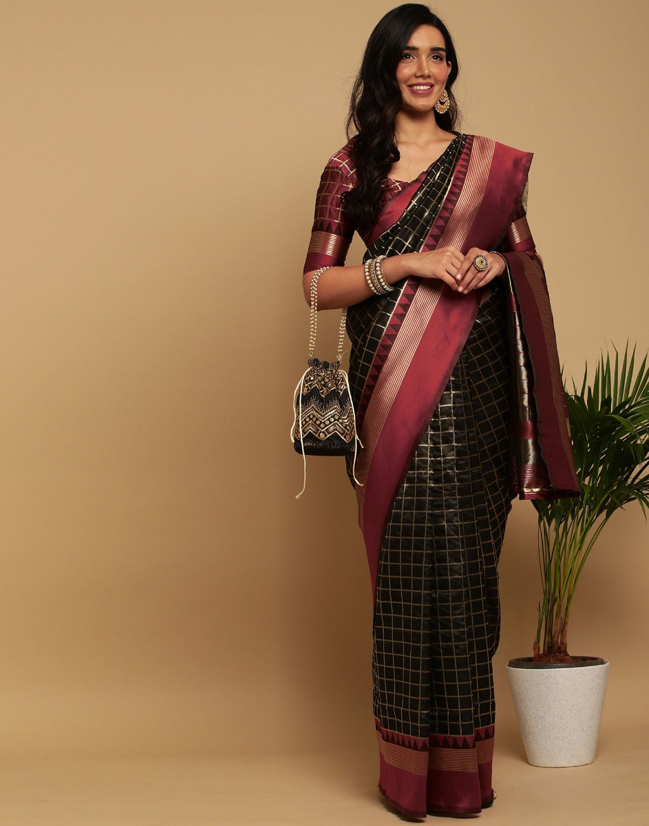 Black Silk Saree | Sudathi
