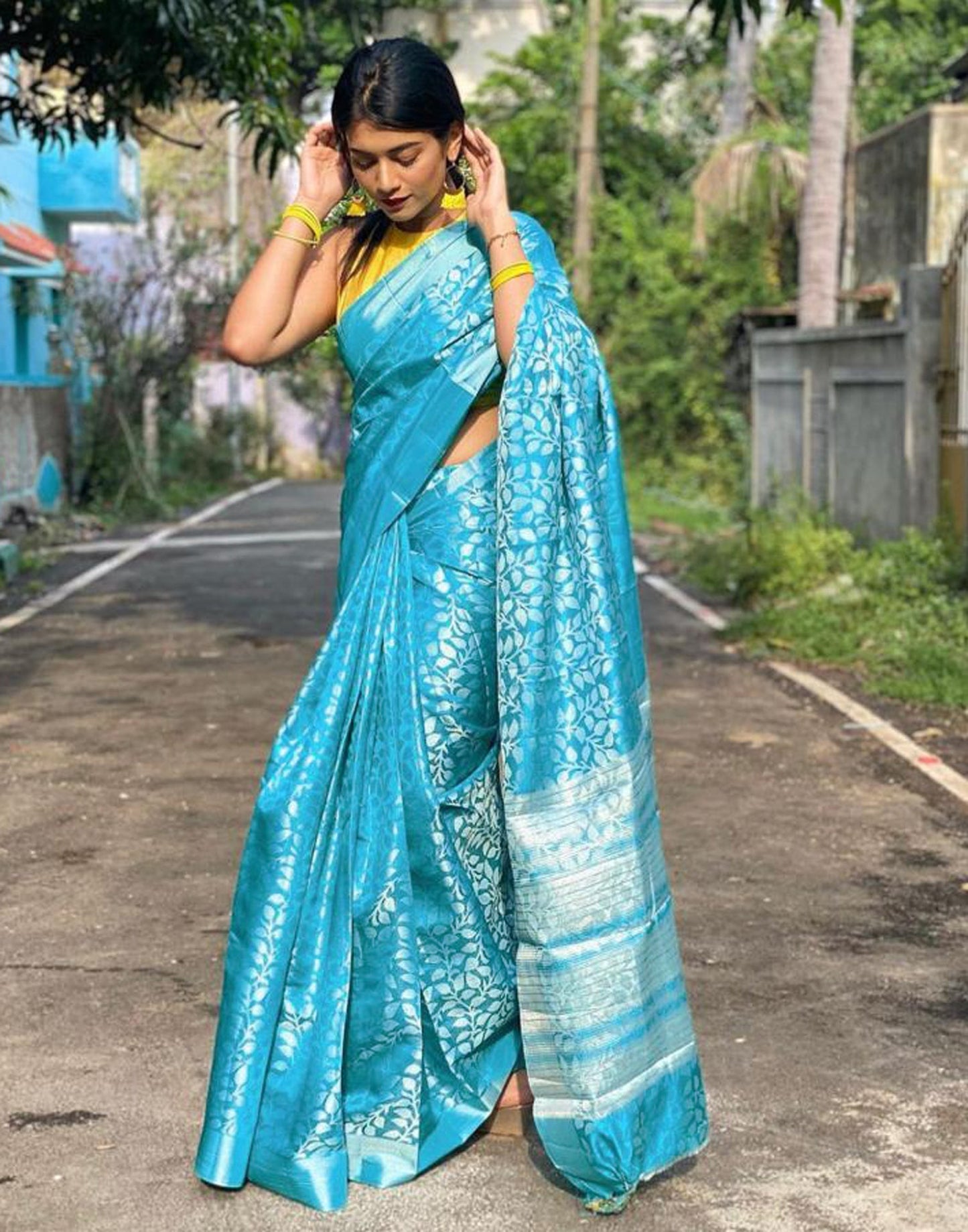 Blue Kanjivaram Silk Saree | Leemboodi