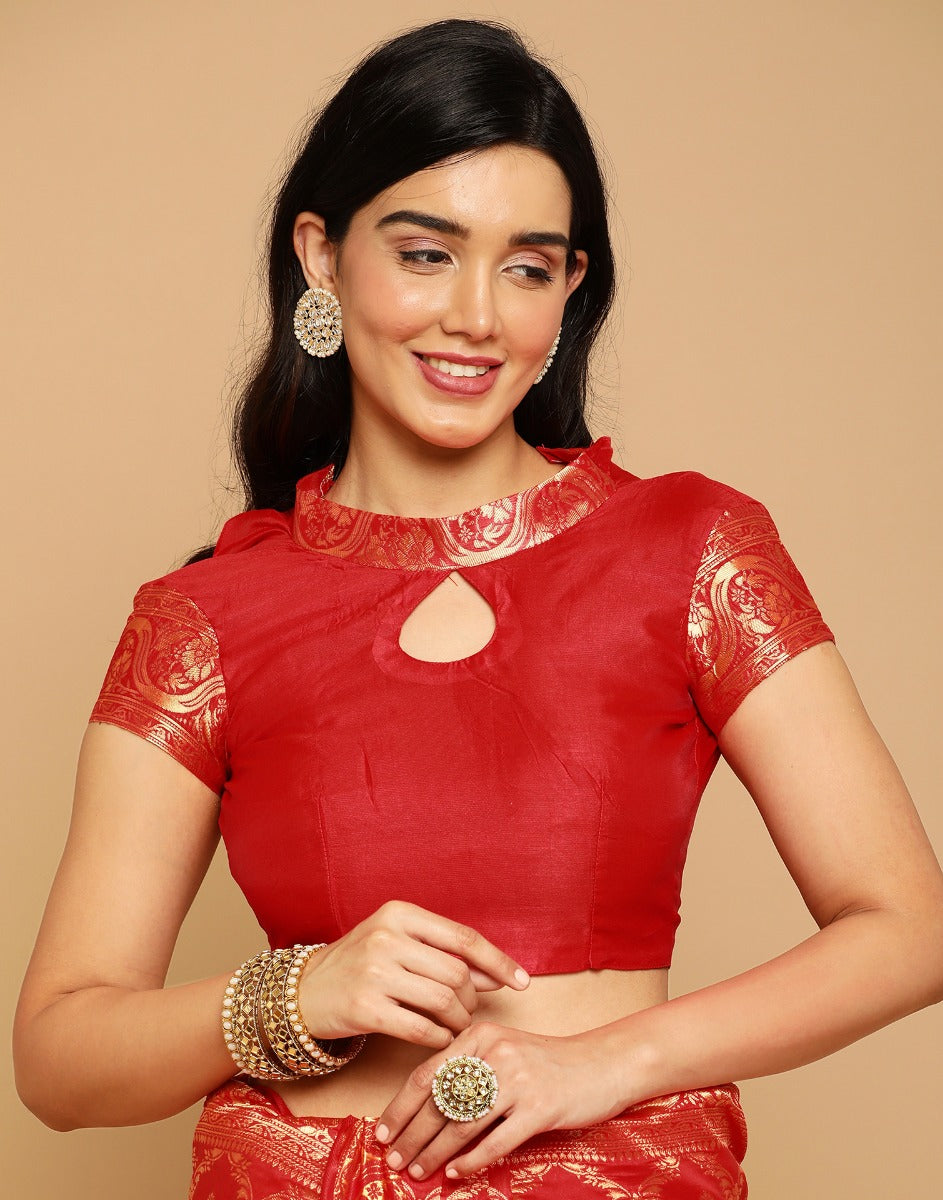 Red Banarasi Silk Saree | Sudathi