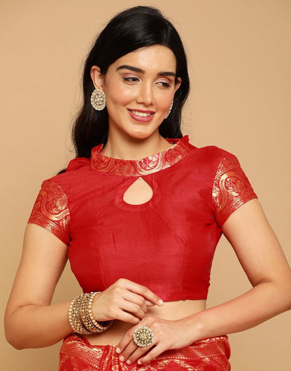 Red Banarasi Silk Saree | Sudathi