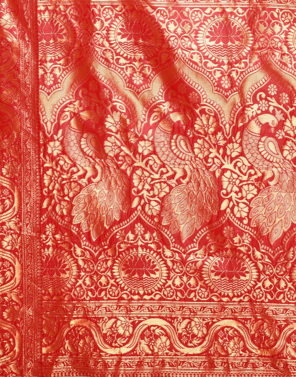 Red Banarasi Silk Saree | Sudathi