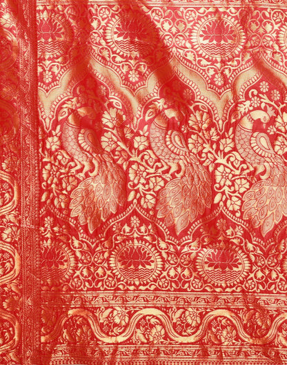 Red Banarasi Silk Saree | Sudathi
