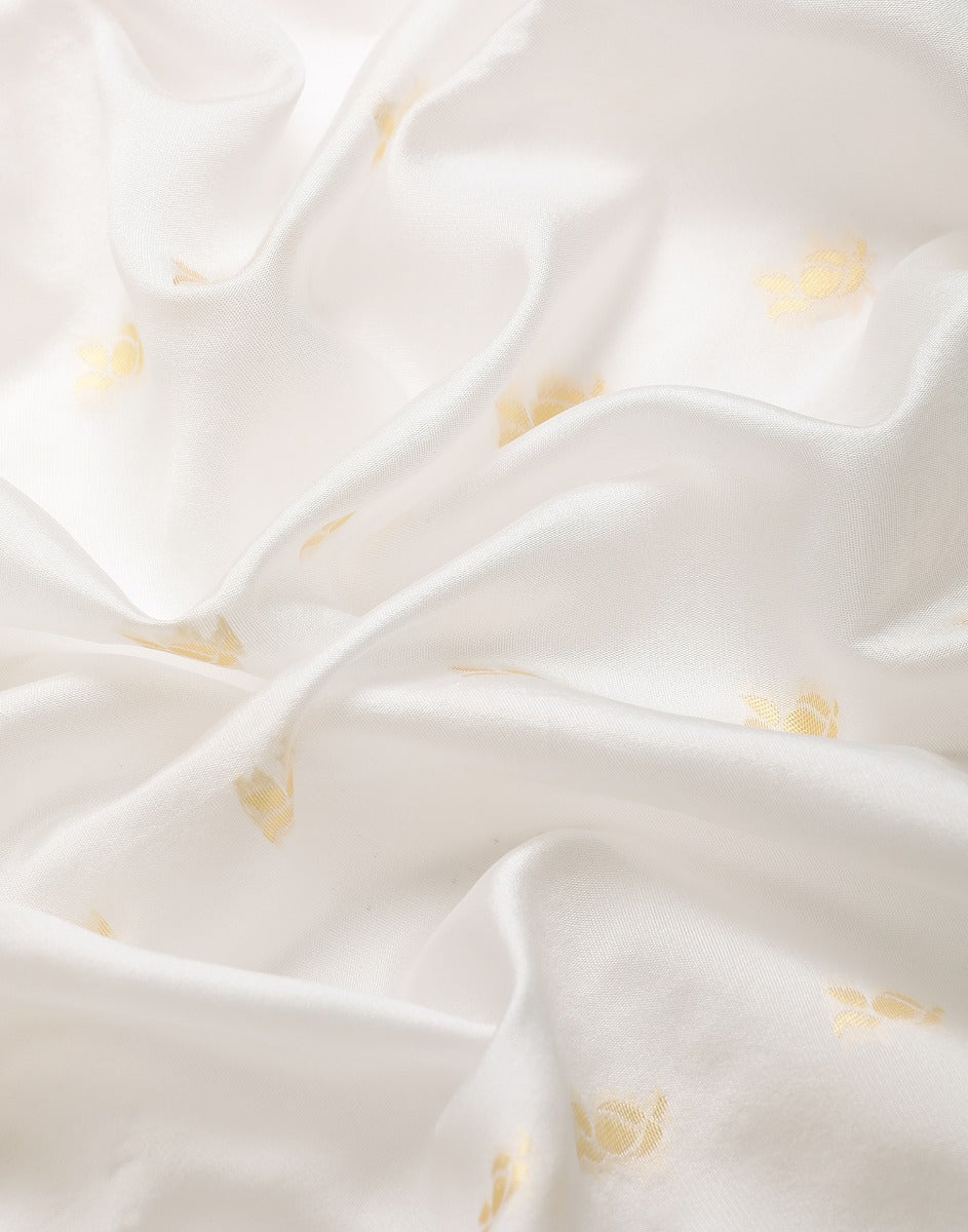 White Kanjivaram Silk Saree | Sudathi