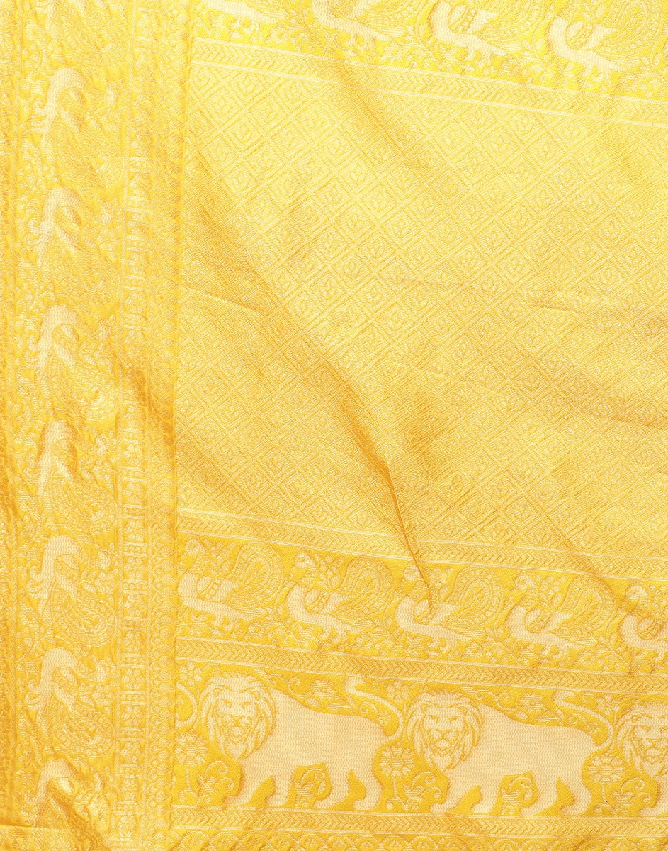 Cream Kanjivaram Silk Saree | Sudathi