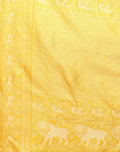 Cream Kanjivaram Silk Saree | Sudathi