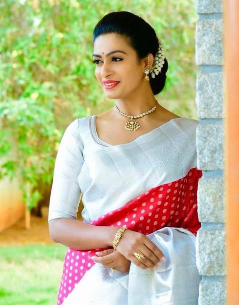 Pink Kanjivaram Silk Saree | Sudathi