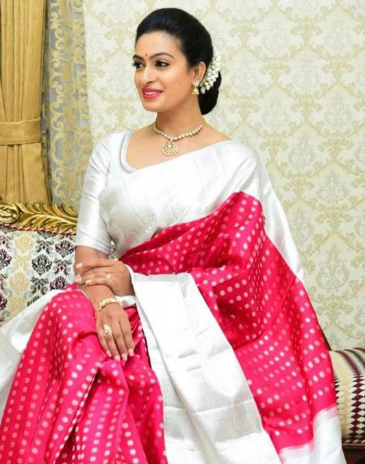 Pink Kanjivaram Silk Saree | Sudathi