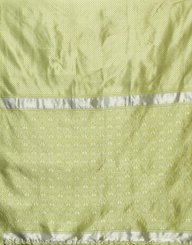 Lime Green Kanjivaram Silk Saree | Sudathi