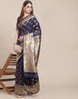 Navy Blue Weaving Silk Saree