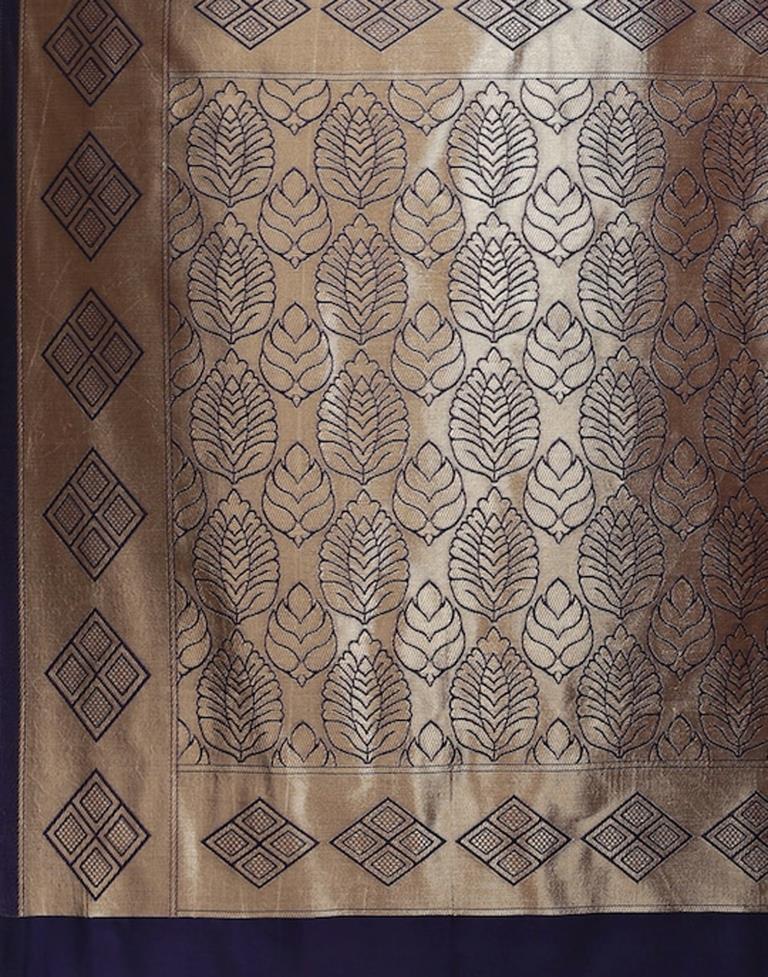 Navy Blue Weaving Silk Saree