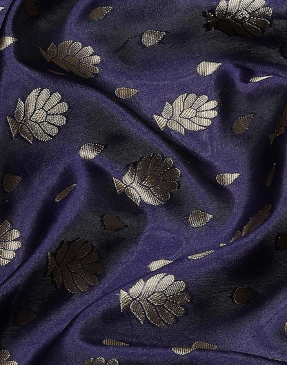 Navy Blue Weaving Silk Saree