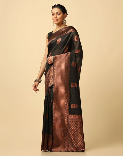 Black Banarasi Silk Saree | Sudathi