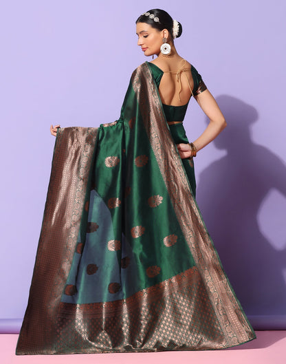 Green Banarasi Silk Saree | Sudathi