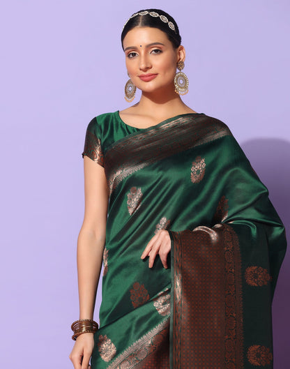 Green Banarasi Silk Saree | Sudathi