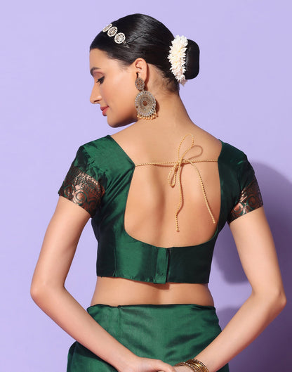 Green Banarasi Silk Saree | Sudathi