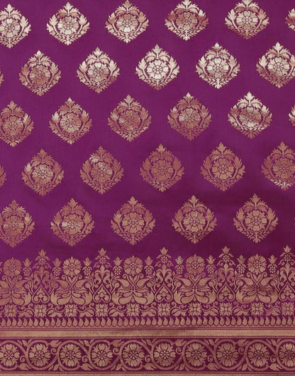 Purple Weaving Silk Saree
