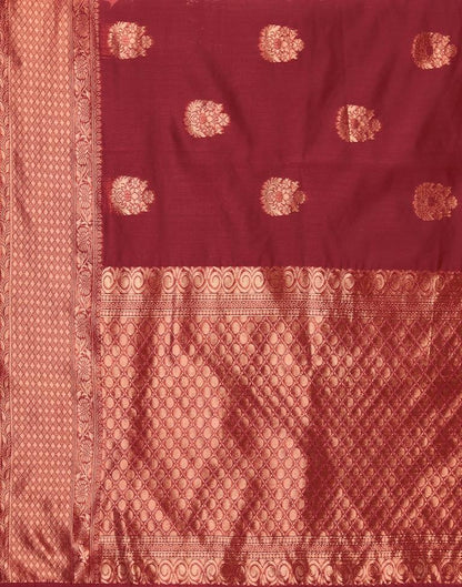 Maroon Banarasi Silk Saree | Sudathi