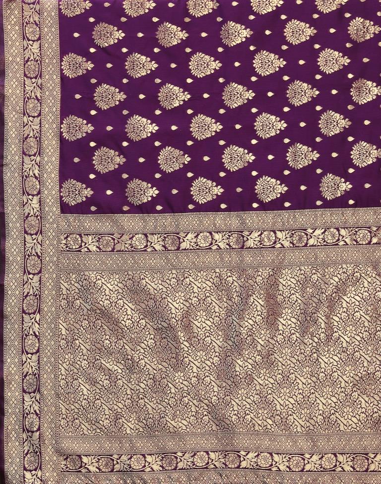 Purple Banarasi Silk Saree | Sudathi
