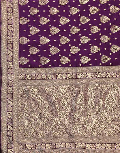 Purple Banarasi Silk Saree | Sudathi