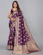 Purple Banarasi Silk Saree | Sudathi
