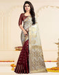 Maroon Weaving Silk Saree