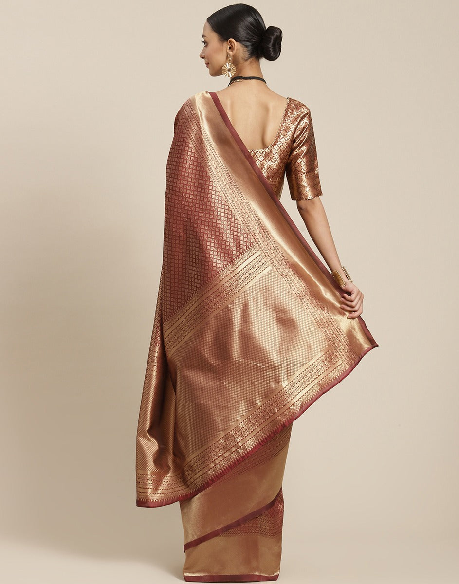 Maroon Kanjivaram Silk Saree | Sudathi
