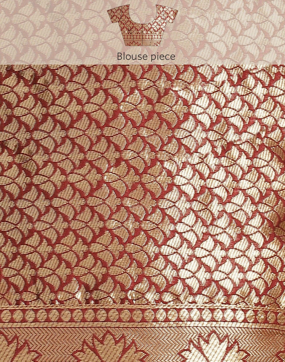 Maroon Kanjivaram Silk Saree | Sudathi