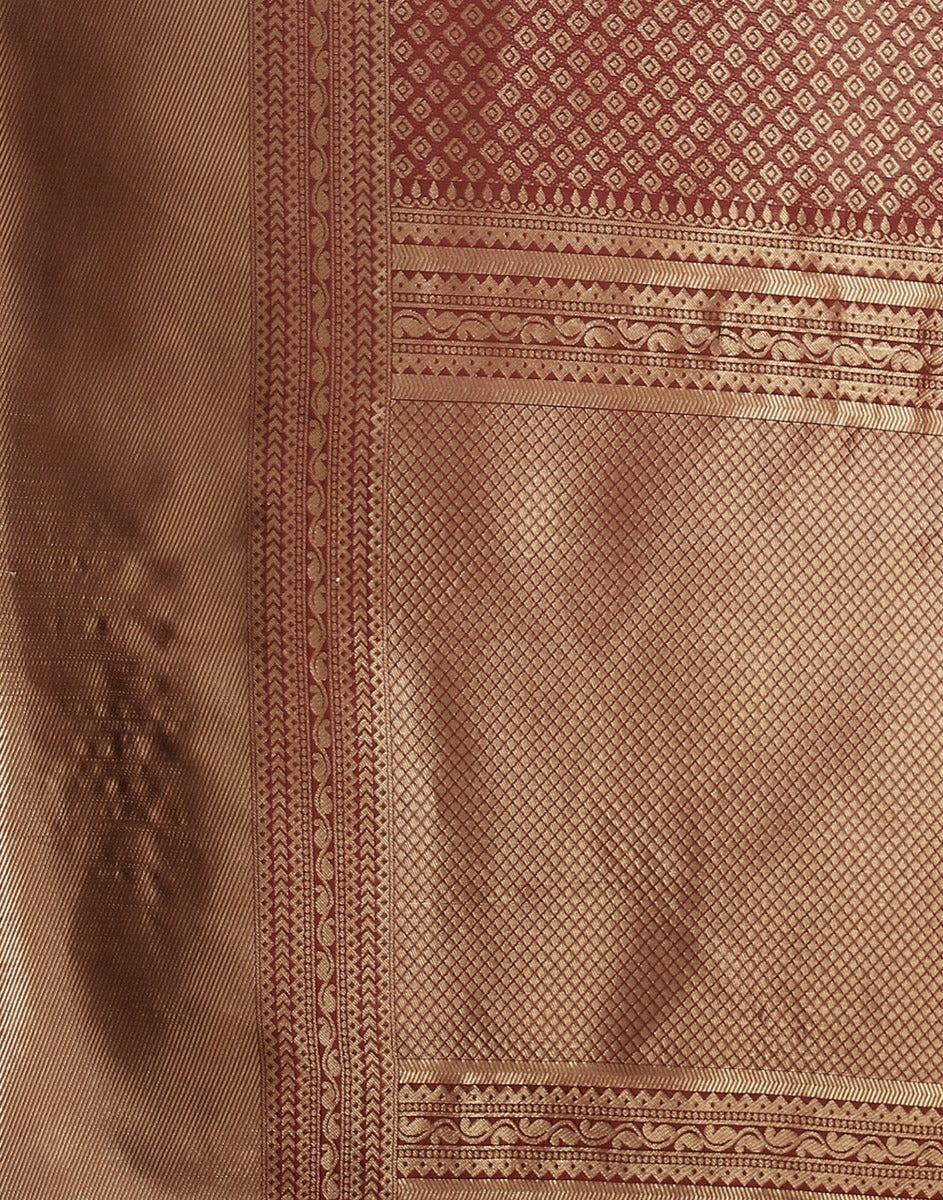 Maroon Kanjivaram Silk Saree | Sudathi