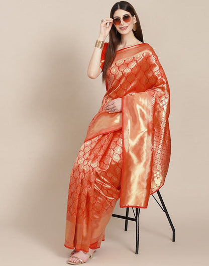 Red Kanjivaram Silk Saree | Sudathi