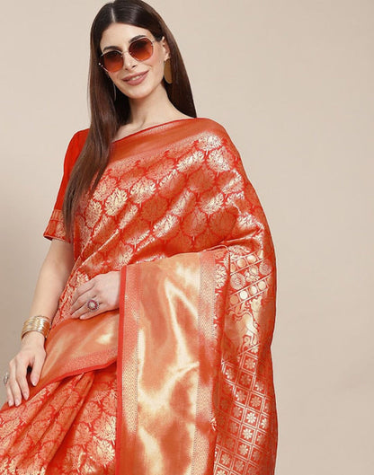 Red Kanjivaram Silk Saree | Sudathi