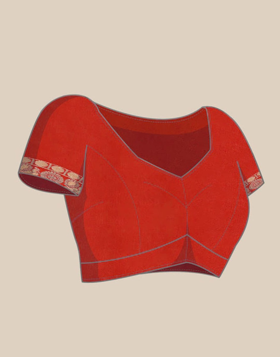 Red Kanjivaram Silk Saree | Sudathi