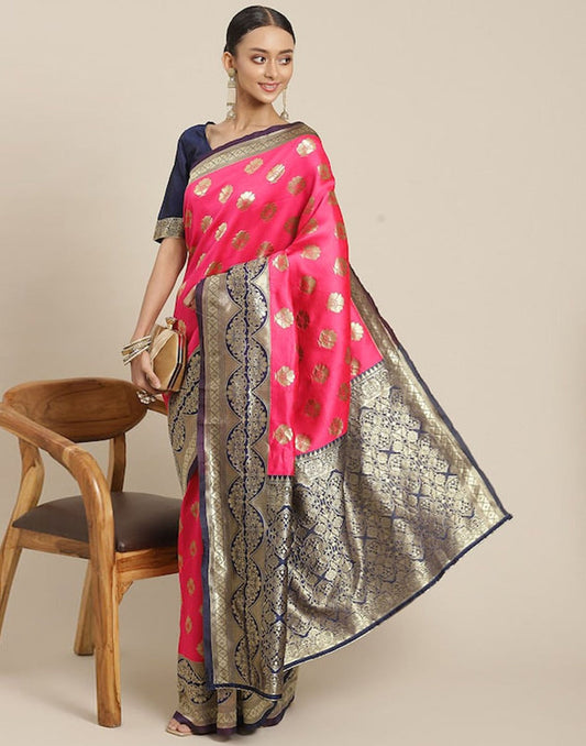 Pink Banarasi Silk Saree | Sudathi