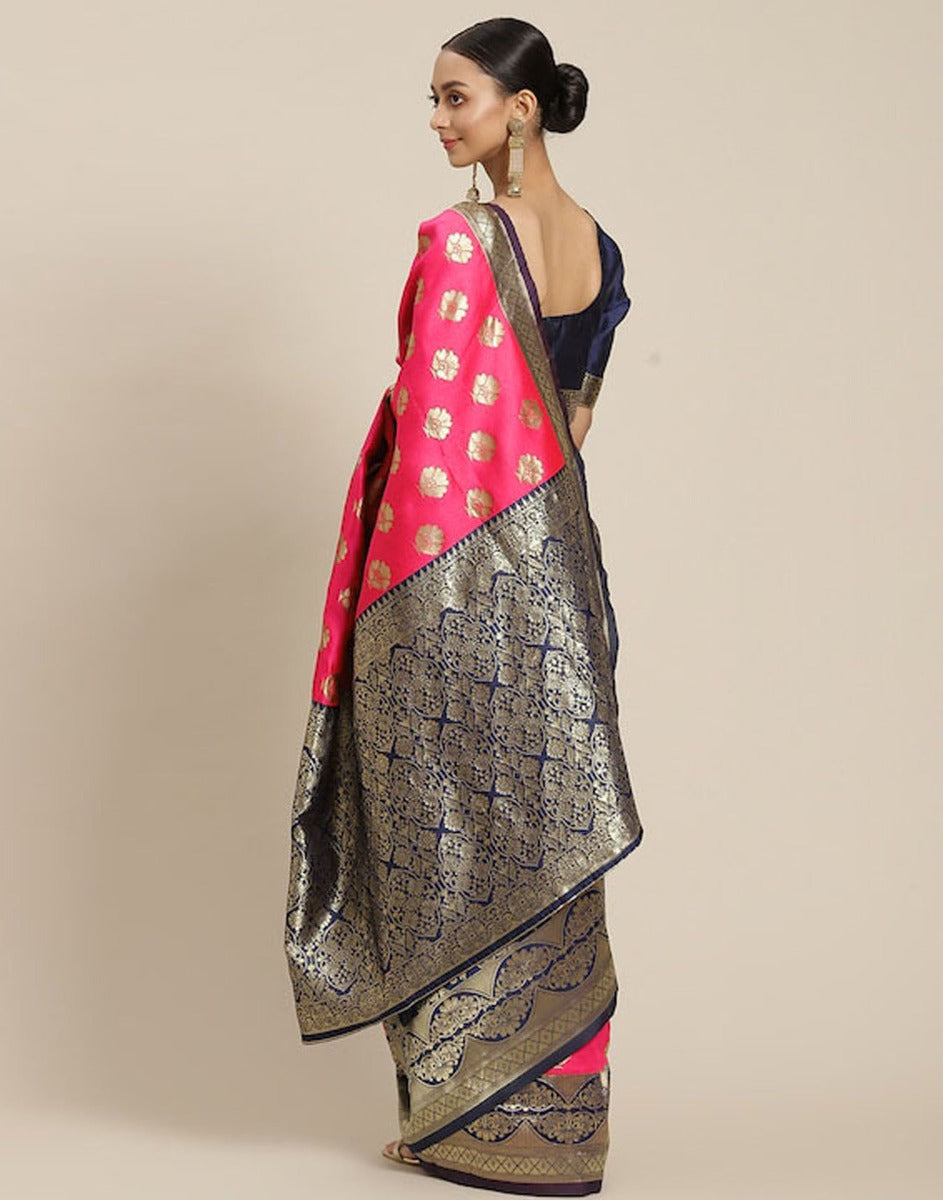 Pink Banarasi Silk Saree | Sudathi