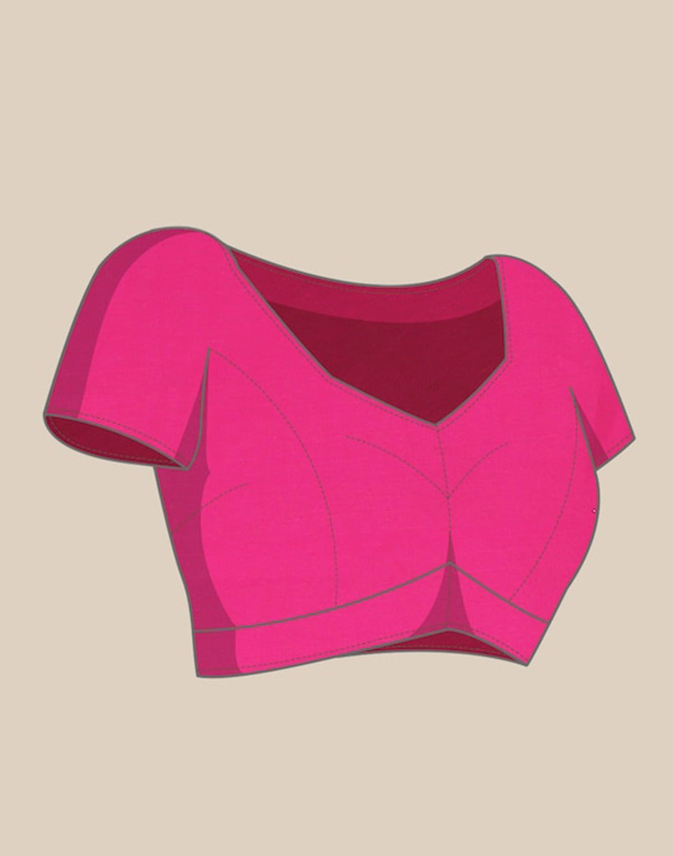 Hot Pink Banarasi Silk Saree | Sudathi