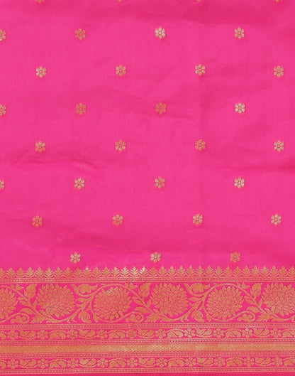 Hot Pink Banarasi Silk Saree | Sudathi