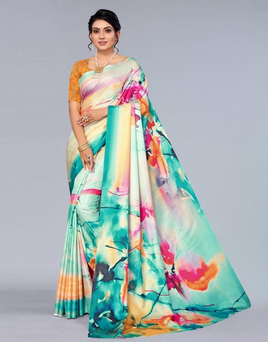 Multicoloured Silk Saree | Sudathi