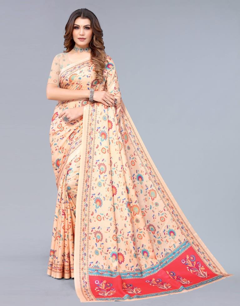 Peach Silk Saree | Sudathi