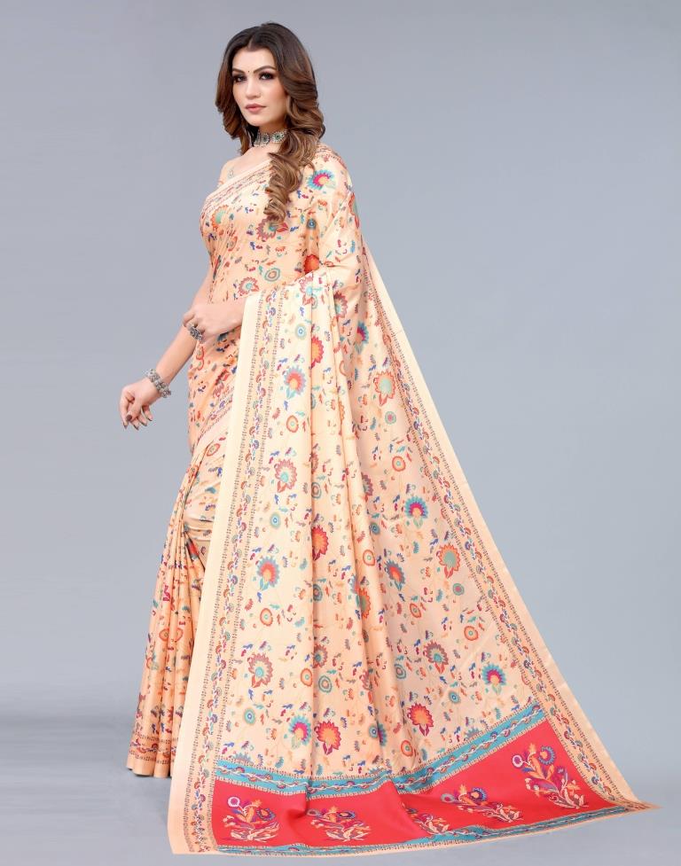 Peach Silk Saree | Sudathi