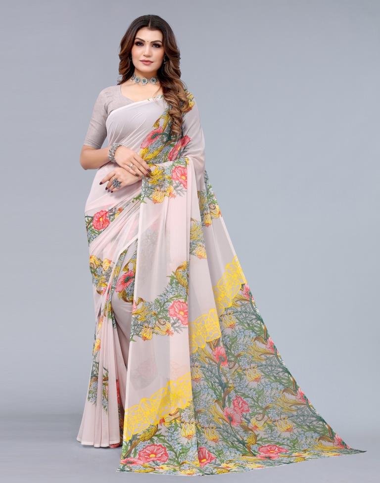 Light Pink Georgette Saree | Sudathi