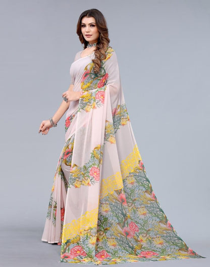 Light Pink Georgette Saree | Sudathi