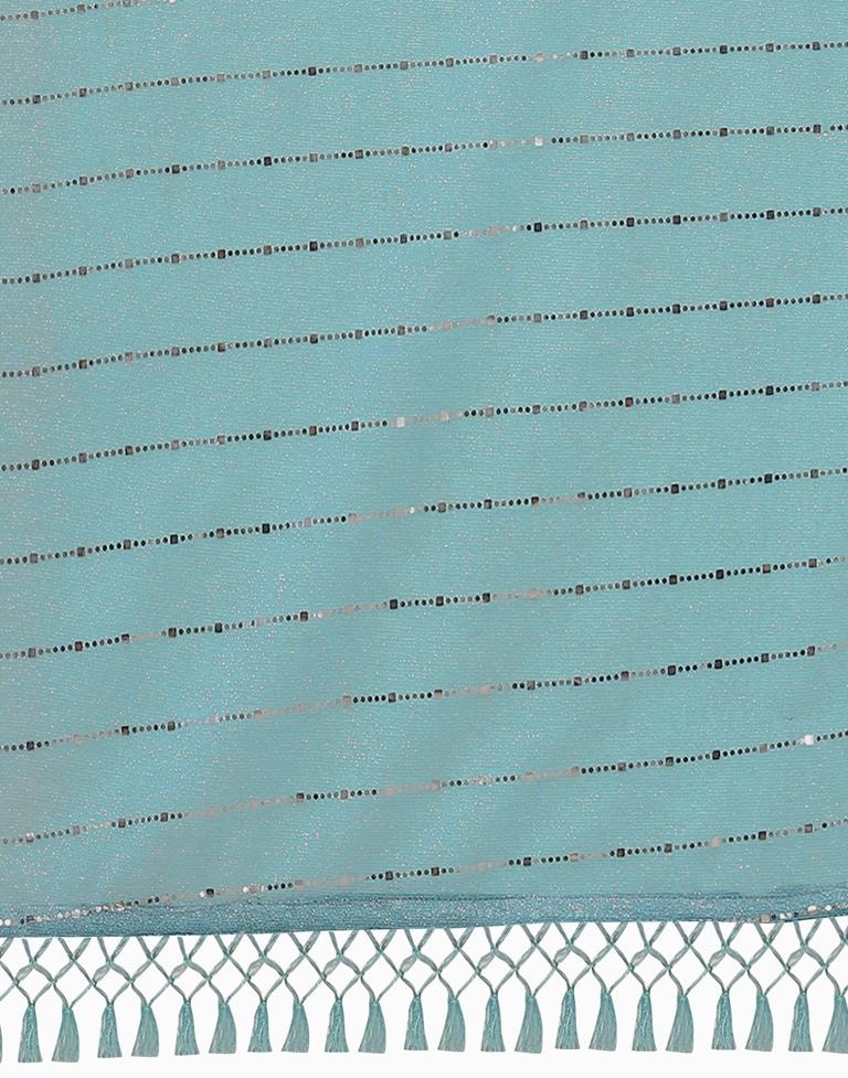 Light Blue Printed Saree | Leemboodi